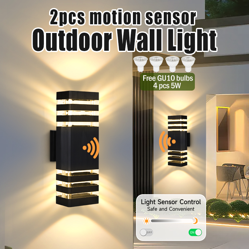 Outdoor Lighting Lux - Sensor Light Outdoor Wall Lamp GU10