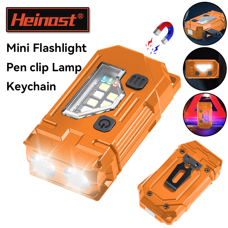Outdoor Lighting Guide - Mini Keychain EDC Flashlight Rechargeable Magnetic