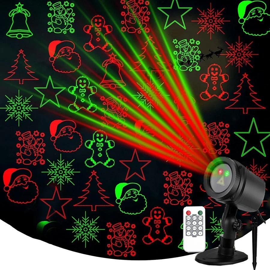 New 12 Patterns Christmas Lase - đánh giá và giá Outdoor Lighting Spotlight