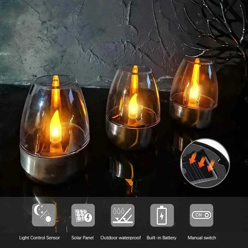 LED Solar Candles Light Flamel - đánh giá và giá Halo Outdoor Lighting