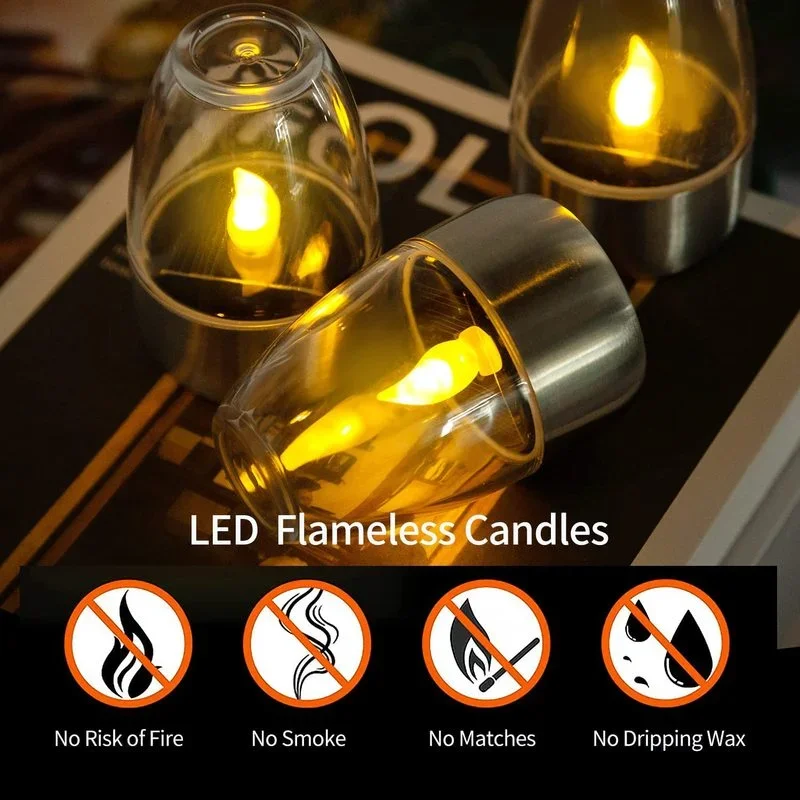 Solar Powered Flameless Candle - đánh giá và giá Halo Outdoor Lighting