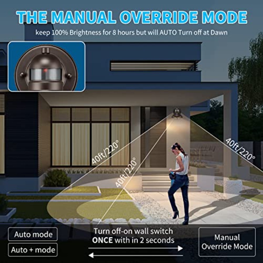 2 Pack Motion Sensor Outdoor L - đánh giá và giá Outdoor Lighting Sconce