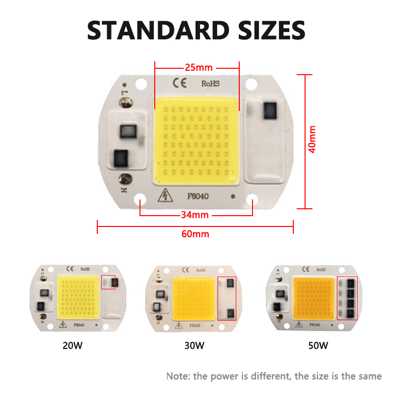 3000K 6000K LED COB Chip Light - đánh giá và giá Outdoor Lighting Spotlight