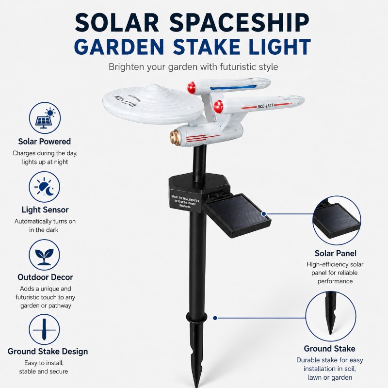 Star Trek USS Enterprise Solar - đánh giá và giá Halo Outdoor Lighting