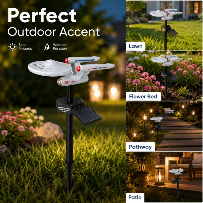 Star Trek USS Enterprise Solar - đánh giá và giá Halo Outdoor Lighting