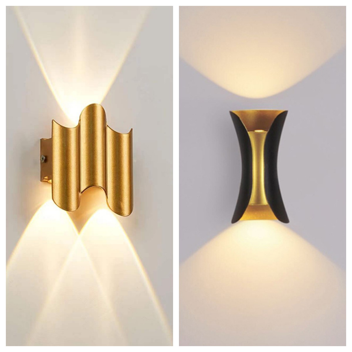 Aluminum Golden Body LED Wall  - đánh giá và giá Outdoor Lighting Lux