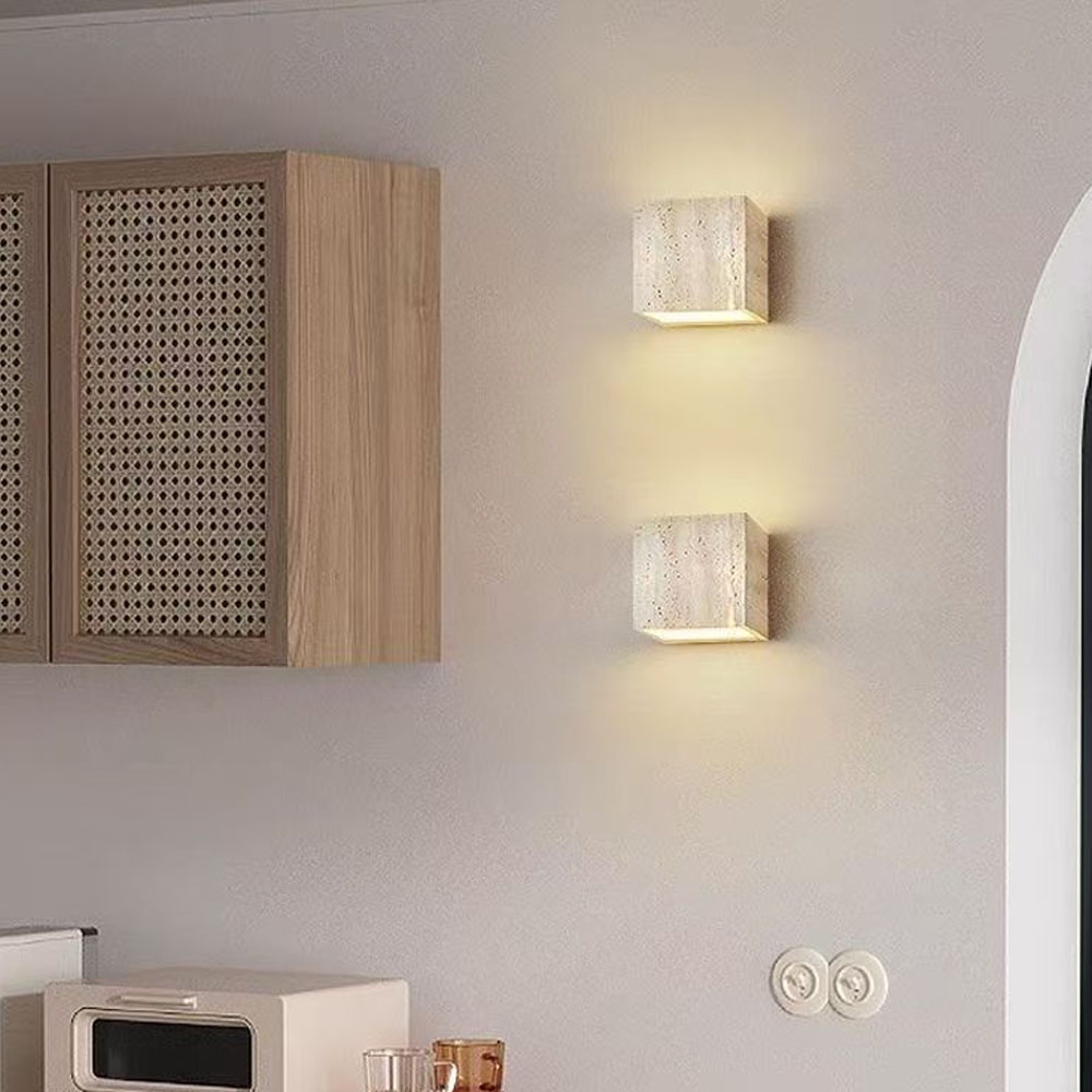 Natural Stone Wall Lamp IP65 O - đánh giá và giá Outdoor Lighting Lux