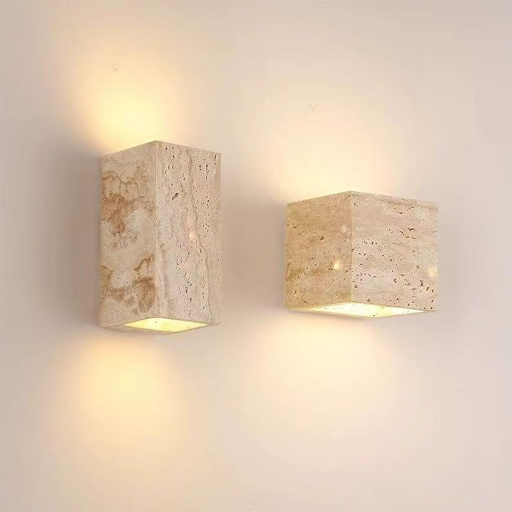 Natural Stone Wall Lamp IP65 O - đánh giá và giá Outdoor Lighting Lux