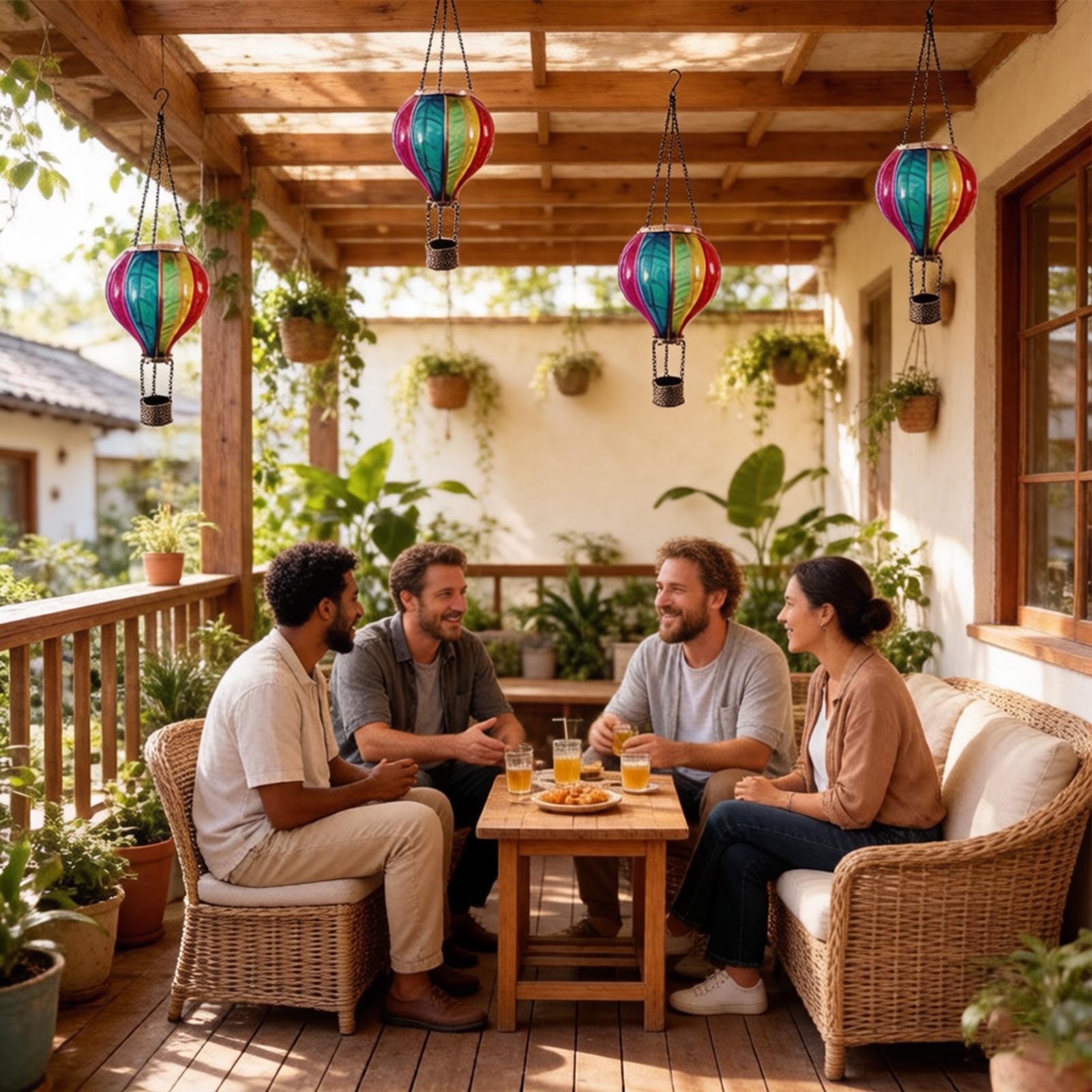 Hot Air Balloon Lanterns Solar - đánh giá và giá Halo Outdoor Lighting