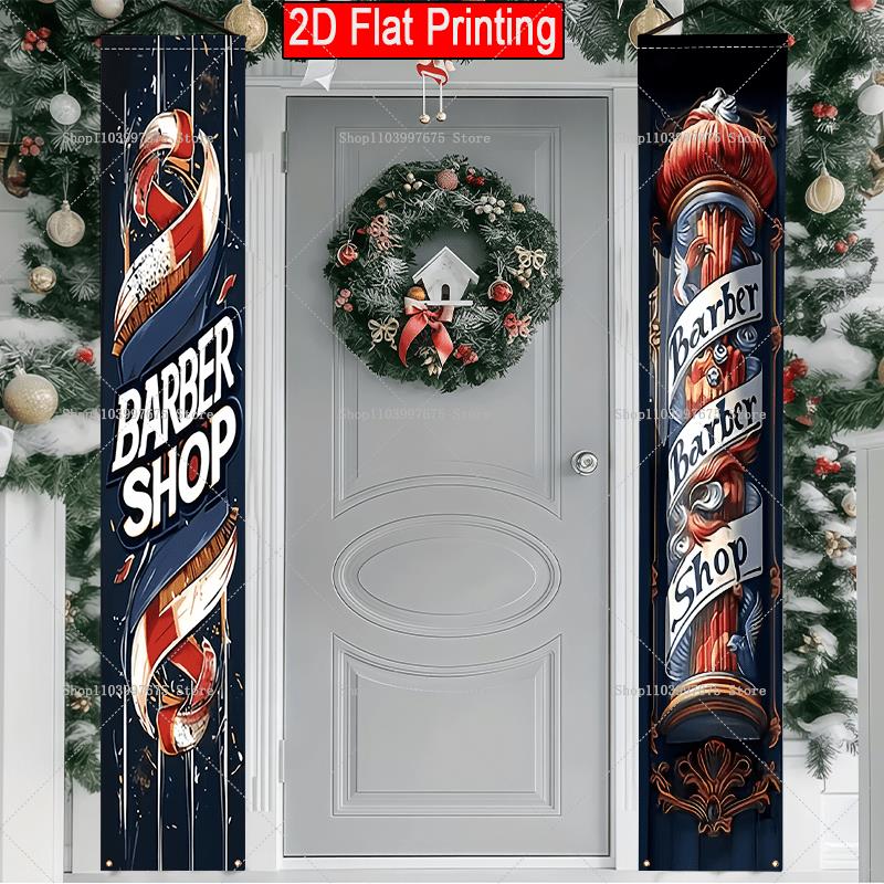 2D Barber Shop Text Logo Door  - đánh giá và giá Outdoor Lighting Logo