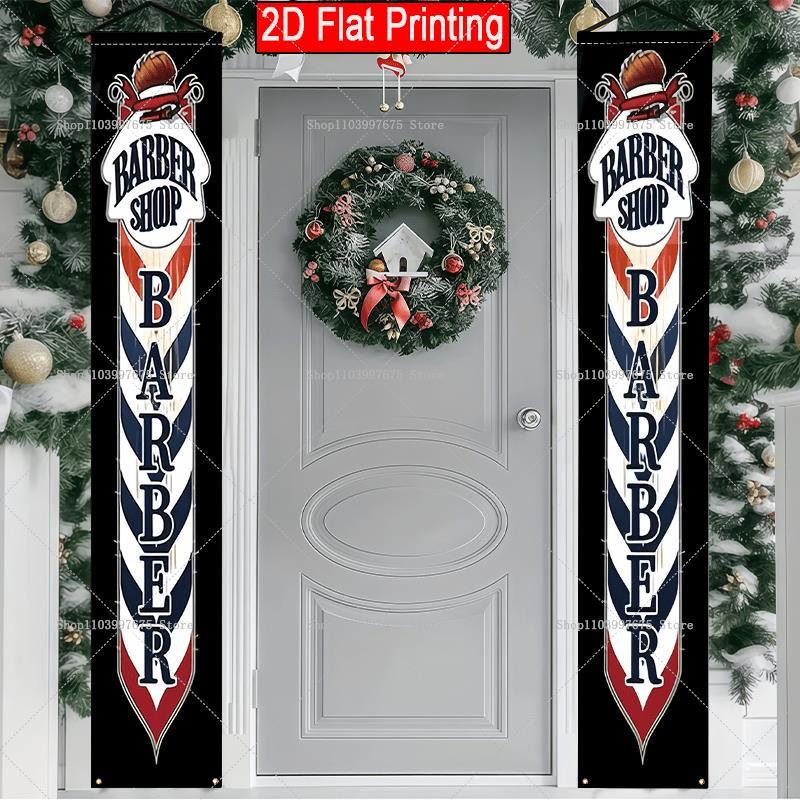 2D Barber Shop Text Logo Door  - đánh giá và giá Outdoor Lighting Logo