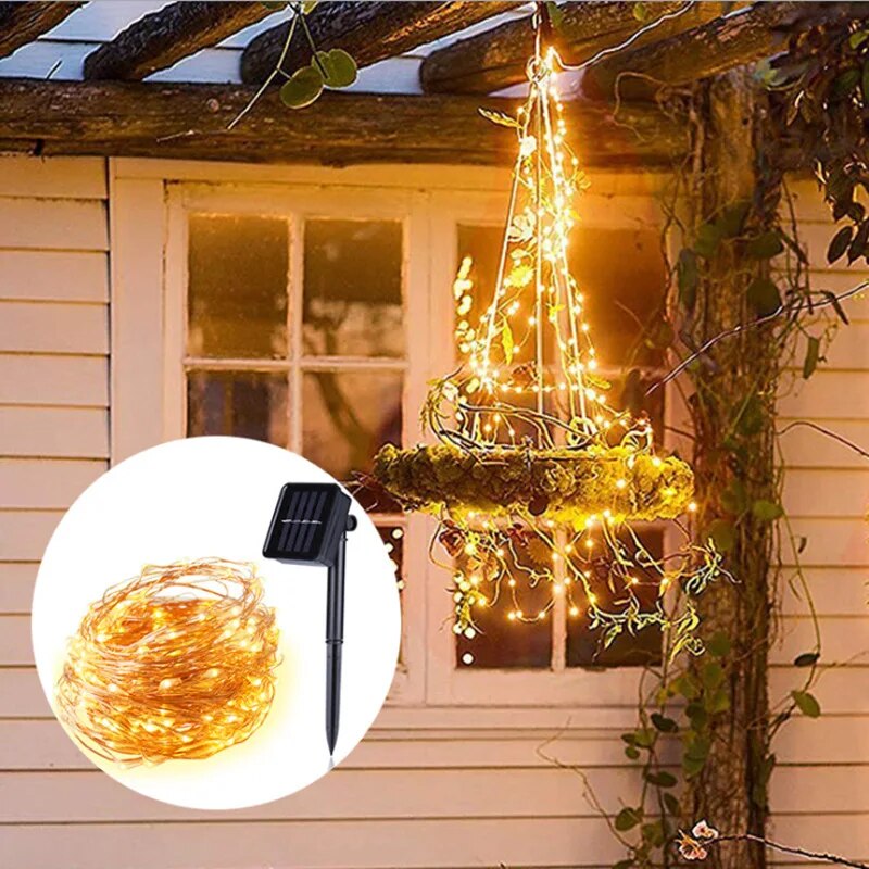 100 LED Solar Fairy Waterproof - đánh giá và giá Halo Outdoor Lighting