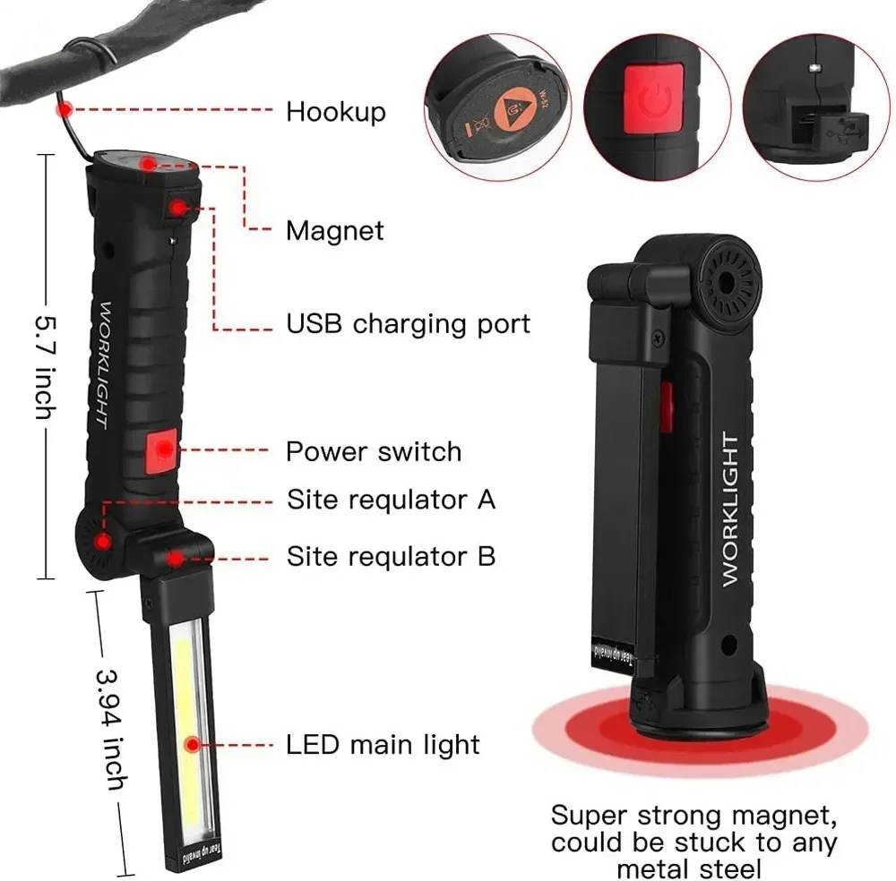 LED COB Flashlight USB Recharg - đánh giá và giá Outdoor Lighting Electric