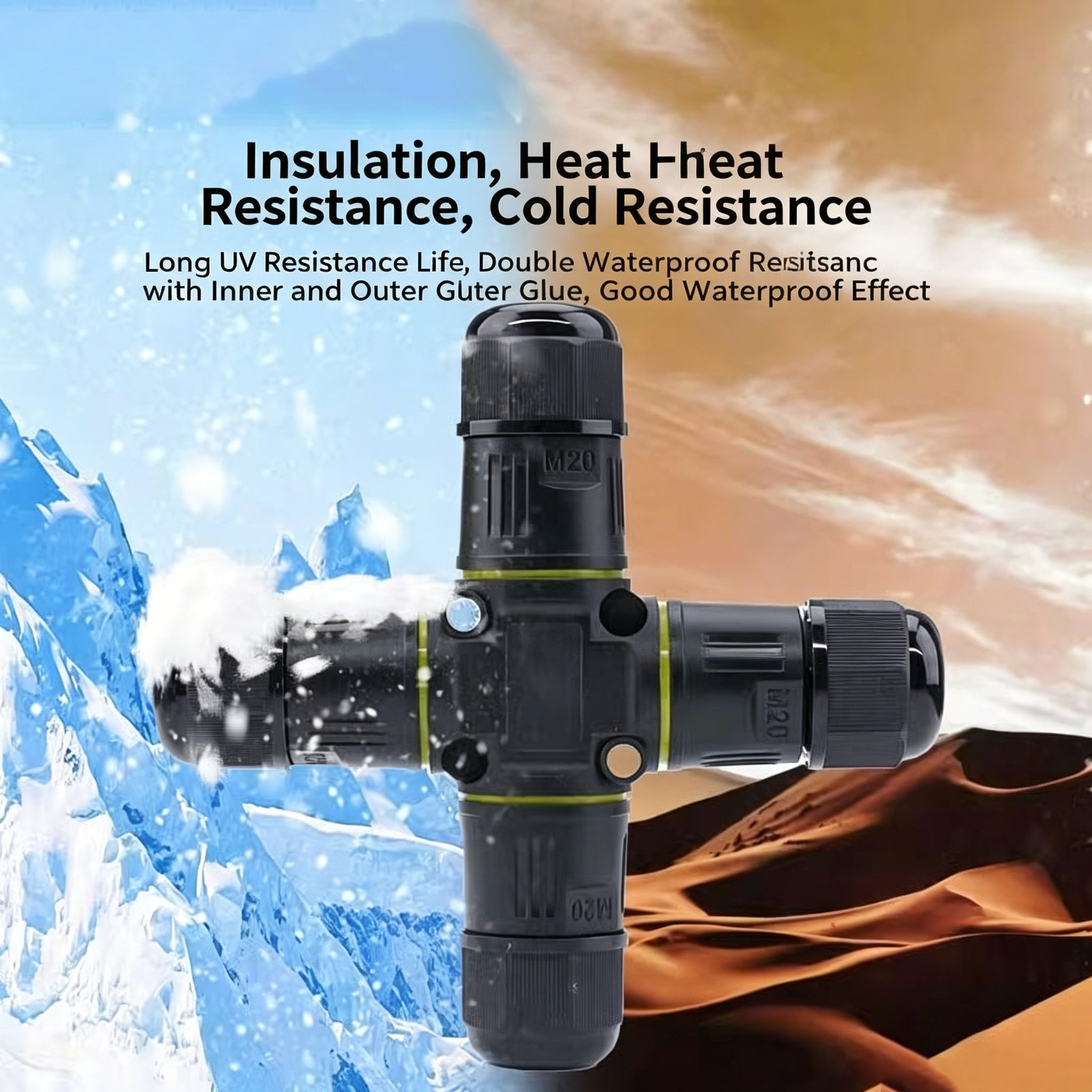 IP68 4-Way Cross Waterproof Co - đánh giá và giá Outdoor Lighting Wire Connectors